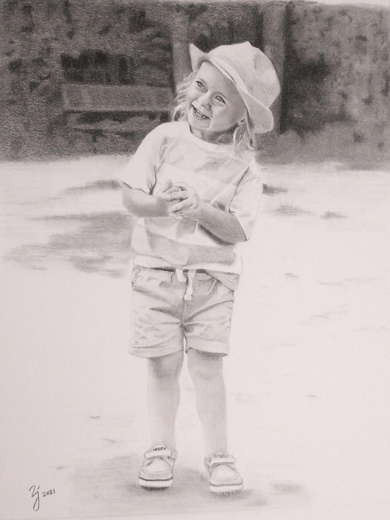Boy wearing hat